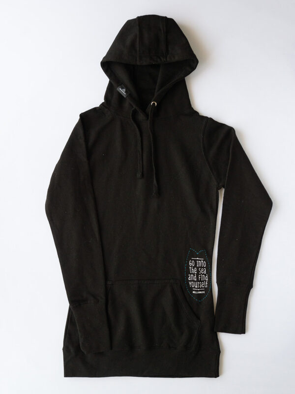 THE FISH - Long Hoodie<br>black