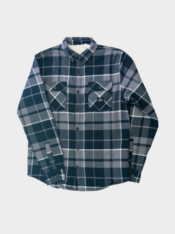 DAWN PATROL - Sherpa Flannel <br>storm grey / navy