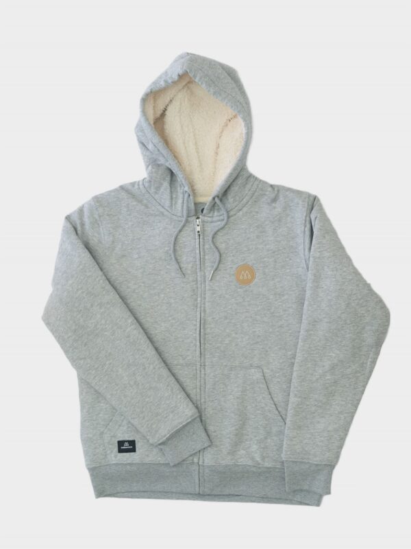 RIBEIRA - Sherpa Hood Jacket <br>heather grey